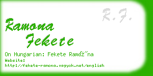 ramona fekete business card